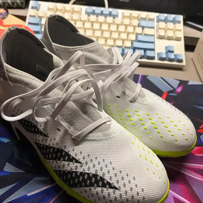 [BUNJANG] Adidas Predator Football Boots White Fluorescent / 아디다스 프레데터 축구화 화이트 형광