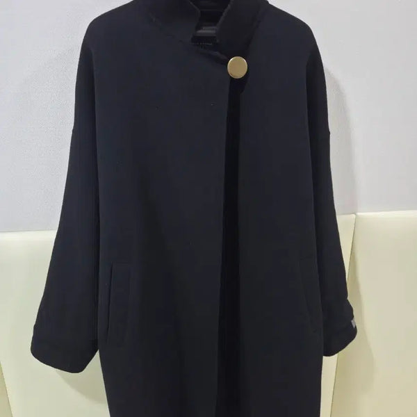 [BUNJANG] MOJO.S.FIN Black Wool Blend Coat / 모조에스핀 코트