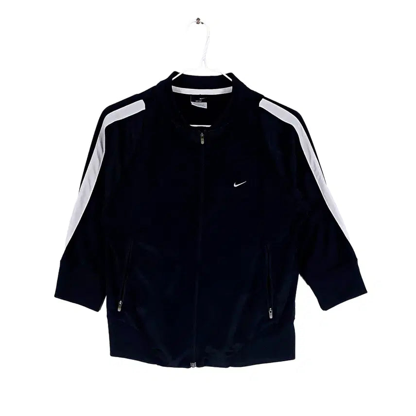 [BUNJANG] Nike Women's Sporty Loose Fit Track Top Jersey 85 Old School Black / 나이키 여성 스포티한 루즈핏 트랙탑져지 85 올드스쿨 블랙 00721