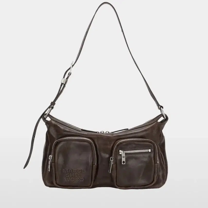 [BUNJANG] Magishood Outpocket Hobo Washed Brown / 마지셔우드 ) outpocket hobo (washed brown)