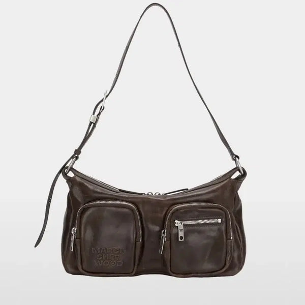 [BUNJANG] Magishood Outpocket Hobo Washed Brown / 마지셔우드 ) outpocket hobo (washed brown)