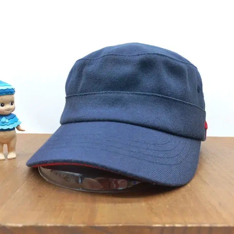 [BUNJANG] Kangol Embroidered Lettering Military Cap Navy / Kangol 캉골 군모 모자 자수 레터링 네이비