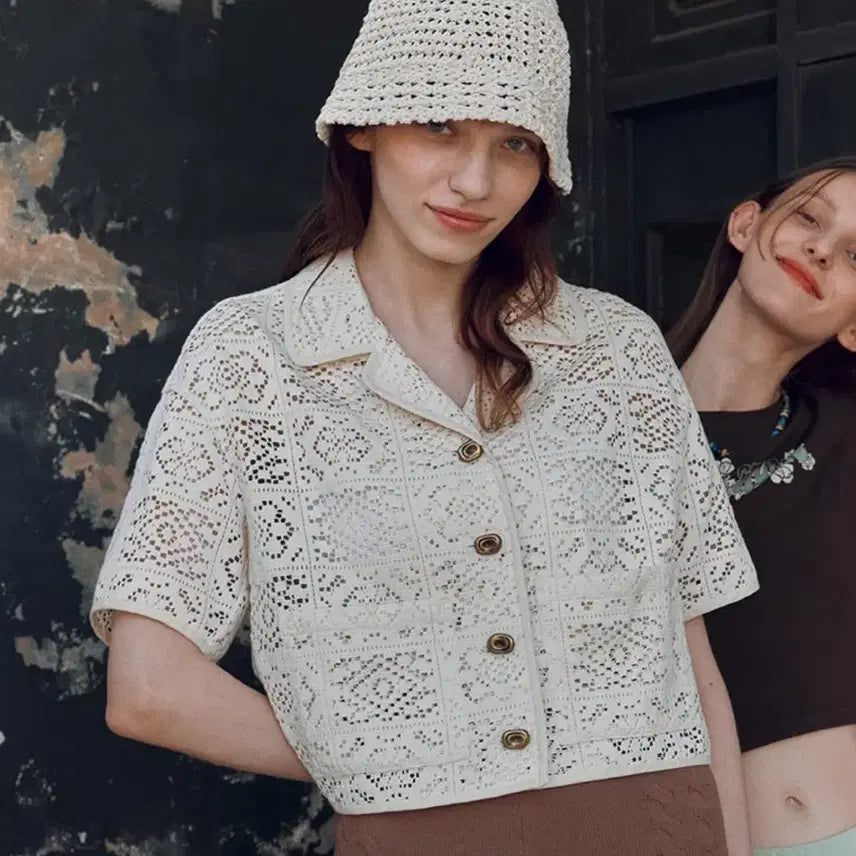 [BUNJANG] RAVE Crochet Shirt New Arrival / 레이브 셔츠 새상품