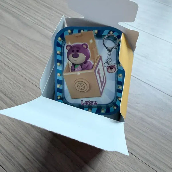 [BUNJANG] Toy Story Lotso Bear Surprise Box Keycap Keychain / [새상품]토이스토리 랏소베어 깜짝 박스 키캡 키링