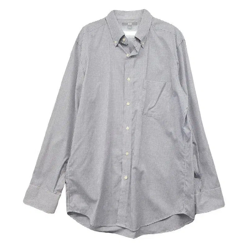 [BUNJANG] Uniqlo Striped Light Gray Shirt L / 유니클로 스트라이프 라이트 그레이 셔츠 L