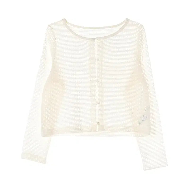 [BUNJANG] Earth Music & Ecology Women's Poly Crochet Knit Cardigan / 어스뮤직앤이콜로지 (WOMEN - F) 폴리 크로쉐 니트 가디건