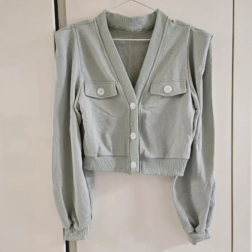 [BUNJANG] Mint Cropped Cardigan / 여성 크롭 가디건 민트색