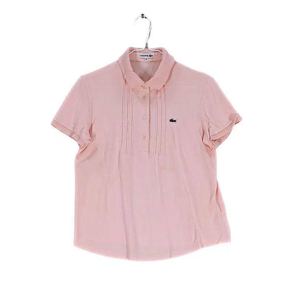 [BUNJANG] Lacoste Women's Overfit Short-Sleeve Polo Shirt 85 Light Pink / 라코스테 여성 러블리한 오버핏 반팔카라티 85 연핑크 01027