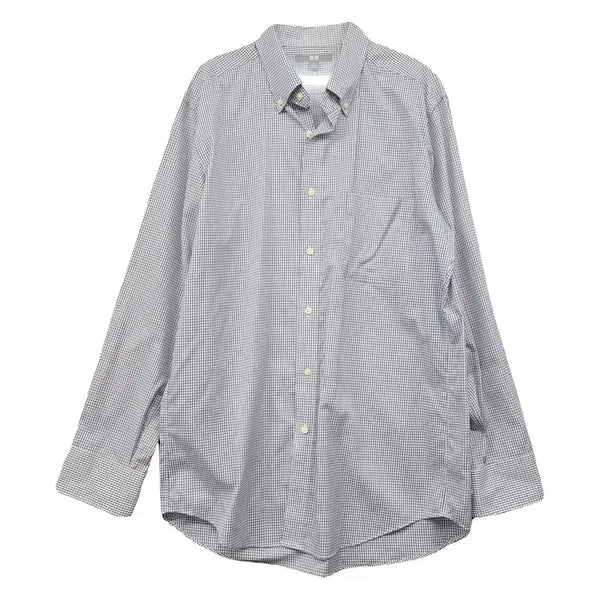 [BUNJANG] Uniqlo Striped Light Grey Shirt L / 유니클로 스트라이프 라이트 그레이 셔츠 L