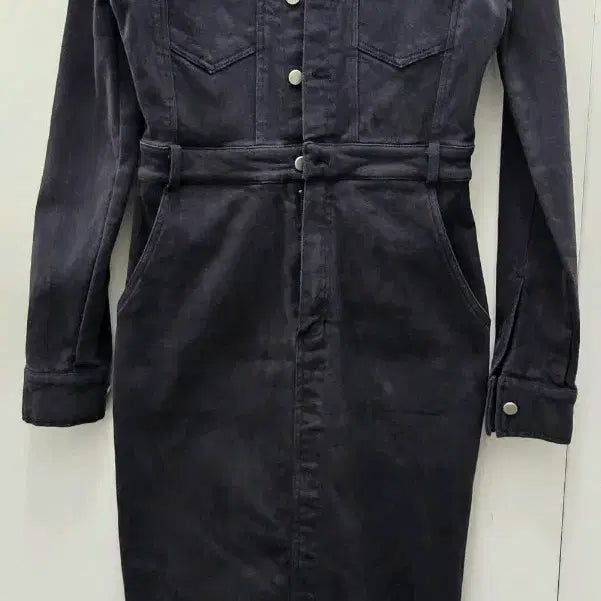 [BUNJANG] Black Up Denim Long Dress / 블랙업 데님 롱 원피스