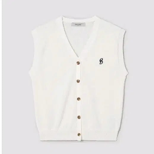 [BUNJANG] 8seconds Logo Button Vest Knit Sleeveless / 에잇세컨즈 로고 버튼 베스트 니트조끼 나시 슬리브리스 EDITION8
