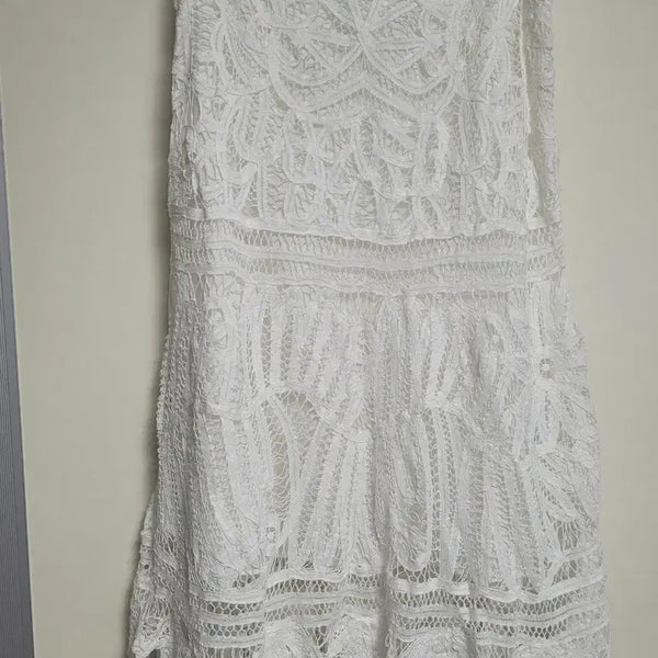 [BUNJANG] Polo Ralph Lauren White Lace Skirt / 폴로 랄프로렌 레이스 스커트