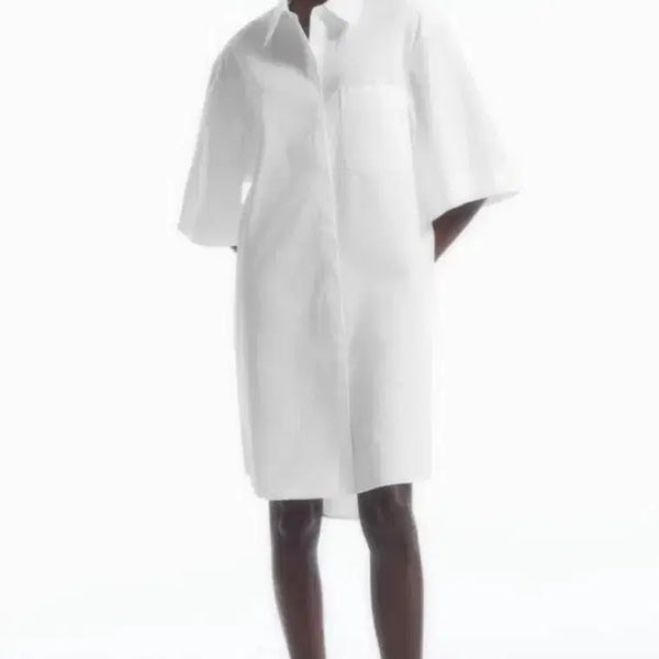 [BUNJANG] COS Oversized Poplin Mini Shirt Dress Size 32 / 새상품) cos 오버사이즈 포플린 미니셔츠드레스 32(44-66사이즈)
