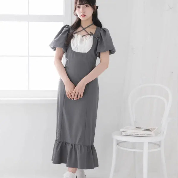 [BUNJANG] Dimarub Long Dress / 디마럽 롱 원피스 양산형지뢰계걸리스나계피움마즈로지타리즈리사