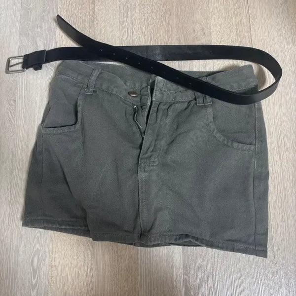 [BUNJANG] Cargo Pants Belt Set / 카고 바지 벨트 세트 에이블리먹색