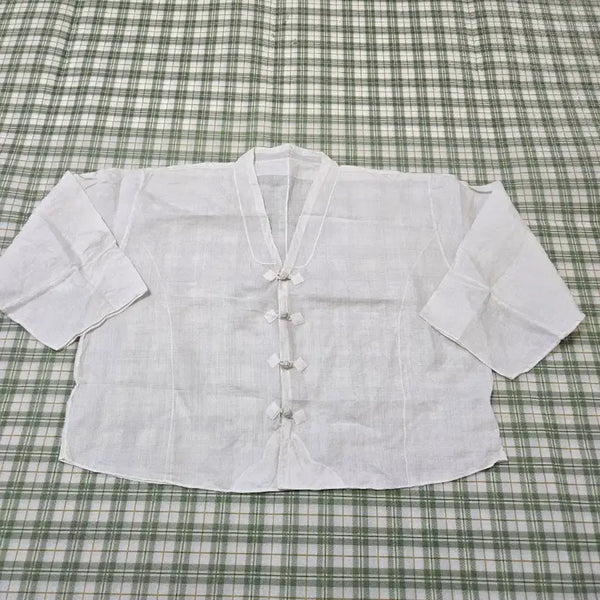 [BUNJANG] Korean Traditional Hanbok Improved Jacket with Ramie Fabric and Knotted Buttons / 43ㅡ모시 국산 매듭단추 개량저고리 ㅡ88
