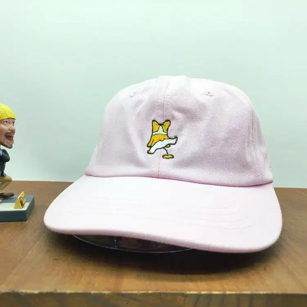 [BUNJANG] Unbrown "Oopsie" Dog Baseball Cap - White / 강아지 볼캡 모자 언브라운 Unbrown 오줌싸개 화이트