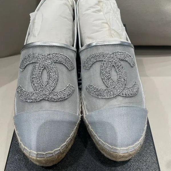 [BUNJANG] Chanel CC Logo Espadrilles / 샤넬 cc로고 에스파듀
