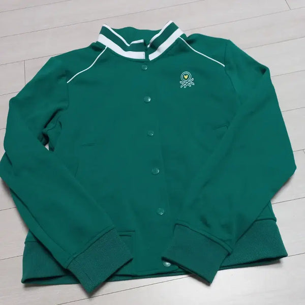 [BUNJANG] Benetton Green Baseball Jacket M / 베네통 그린야구점퍼95M