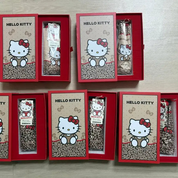 [BUNJANG] Sanrio Hello Kitty Tanning Leopard Luxury Umbrella Sunshade (3 Variations) / 산리오 헬로키티 태닝 호피 레오파드 고급 우산 양산 3종 새상품