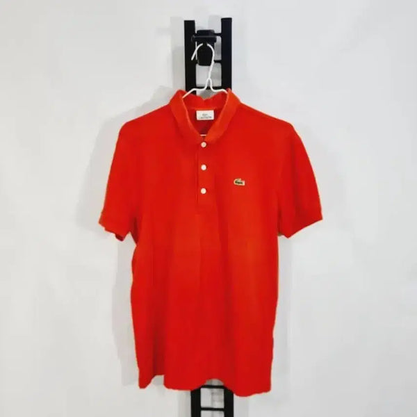 [BUNJANG] Lacoste Short Sleeve Polo Shirt Red Size 95 / 라코스테 반팔 카라티 레드 95