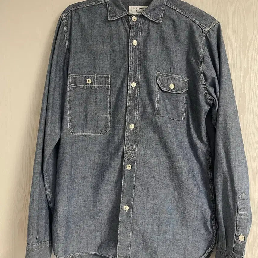 [BUNJANG] East Harbour Surplus Chambray Shirt S / 이스트 하버 서플러스 샴브레이 셔츠 S