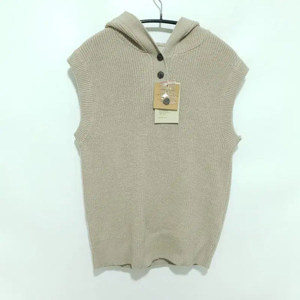 [BUNJANG] Celebshop Hooded Knit Vest M / 셀럽샵 후드 니트 조끼 베스트 66_M2320