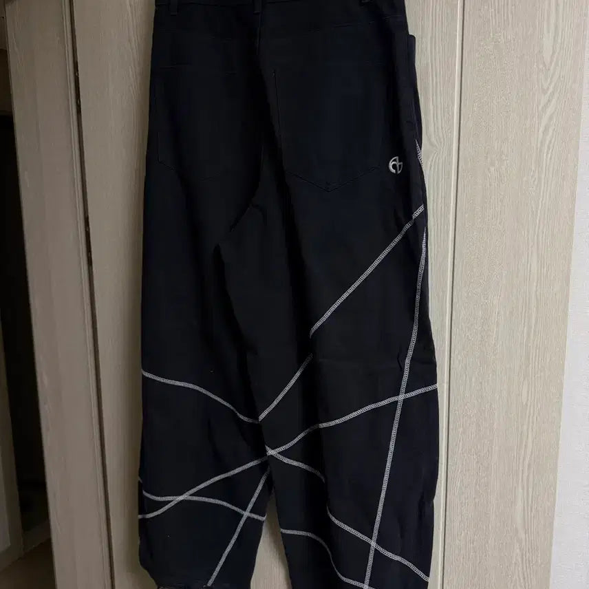 [BUNJANG] NOMANUAL Stitch Wide Pants (Black) / 노매뉴얼 스티치 와이드 팬츠 (블랙)
