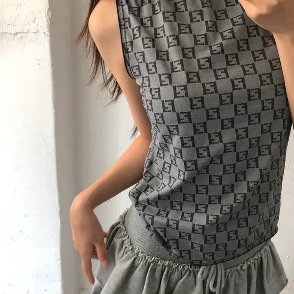 [BUNJANG] Fendi 90s Zucca Sleeveless Top / Fendi 펜디 90s 주카 슬리브리스 탑