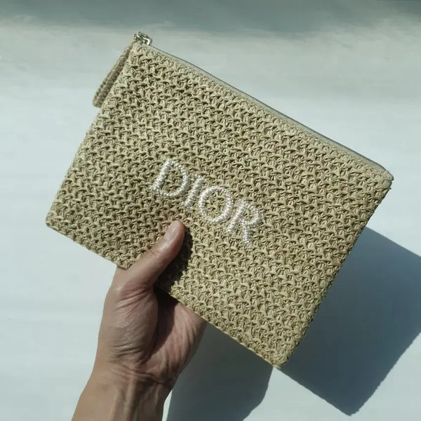 [BUNJANG] Christian Dior Dioriviera Straw Pouch Bag / Christian Dior Pouch Bag