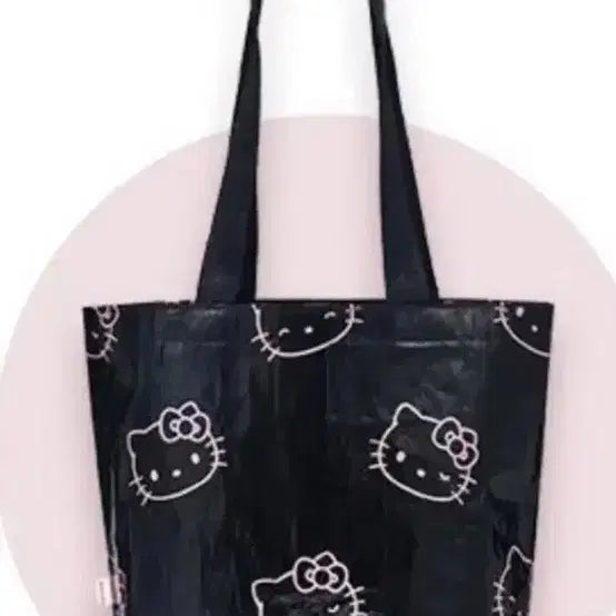 [BUNJANG] WakeMake Black Kitty Tarpaulin Bag / 웨이크메이크 블랙키티 타포린백