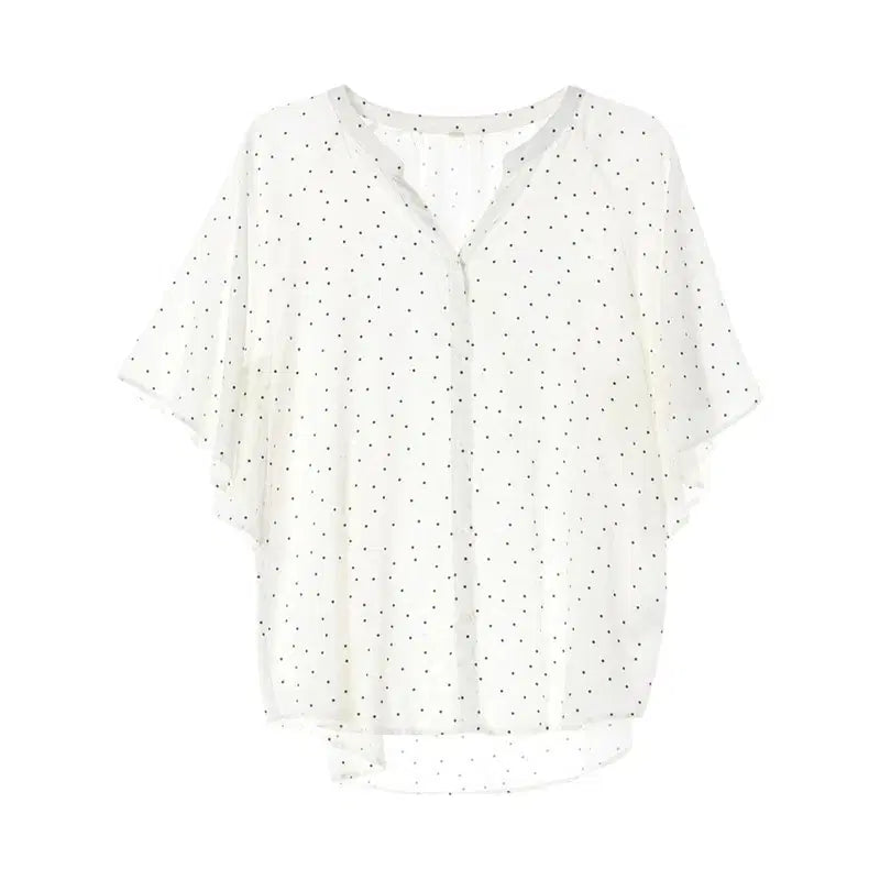 [BUNJANG] JAPAN Women's Rayon Poly Polka Dot Pattern Blouse (M) / JAPAN (WOMEN - M) 레이온 폴리 도트 패턴 블라우스