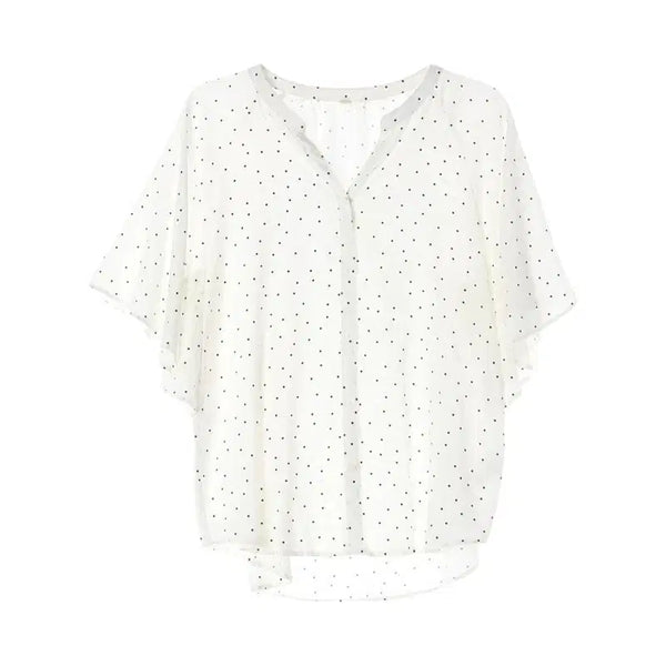 [BUNJANG] JAPAN Women's Rayon Poly Polka Dot Pattern Blouse (M) / JAPAN (WOMEN - M) 레이온 폴리 도트 패턴 블라우스