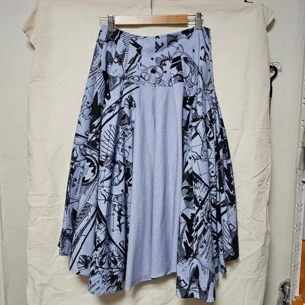 [BUNJANG] Unique Pattern Long Skirt / 유니크한 패턴 롱 스커트
