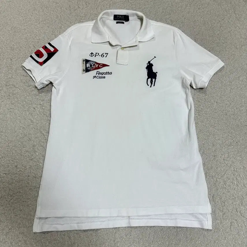 [BUNJANG] Polo Ralph Lauren Big Pony Yacht Club T-Shirt White M / 폴로 랄프로렌 빅포니 요트클럽 반팔 카라티 화이트 m