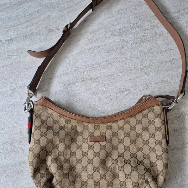 [BUNJANG] Gucci Canvas Crossbody Shoulder Bag / 구찌  캔버스 크로스백 숄더백