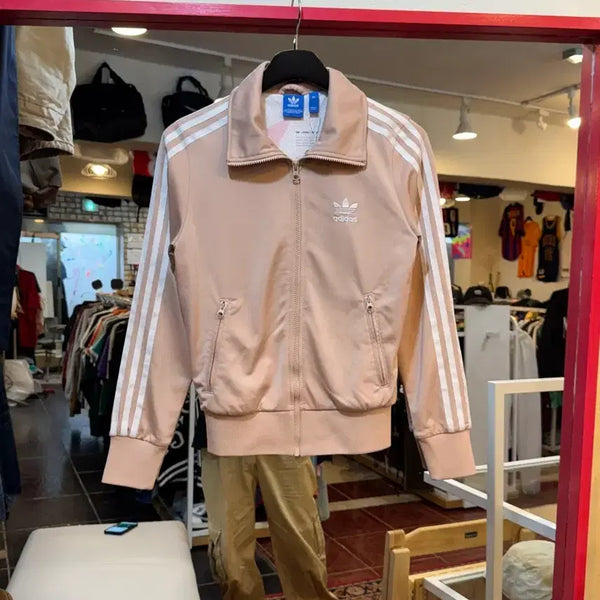 [BUNJANG] Adidas Originals Firebird Track Top Jersey Pink Beige / 아디다스 오리지널 파이어버드 트랙탑 져지핑크베이지