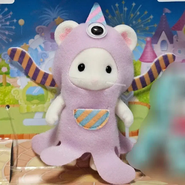 [BUNJANG] Sylvanian Families Marshmallow Mouse (Monster Outfit) - Boy & Girl / 실바니안 퍼니 몬스터 트리오 마쉬멜로우 마우스 쥐 분철 소년 소녀