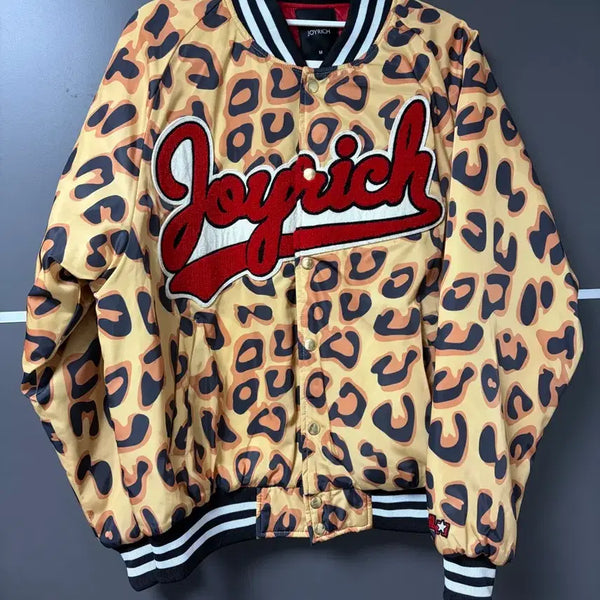 [BUNJANG] Joyrich Leopard Varsity Stadium Jacket - Size M / JOYRICH 레오파드 바시티 스타디움 자켓 M