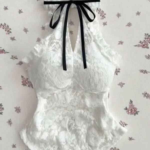 [BUNJANG] Rejina Pyo jacquard floral sleeveless top / 레제st 자카드 플로럴 섹시 민소매