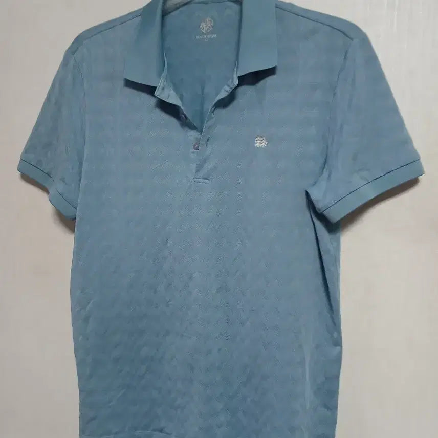 [BUNJANG] KOLON Men's Short Sleeve Polo Shirt Blue Size 100 / 코오롱반팔 카라티 블루100