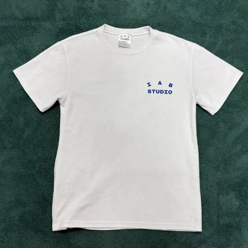 [BUNJANG] IAB Studio Short Sleeve T-shirt White Blue Logo Size 100 / 아이앱스튜디오 반팔티 (100)