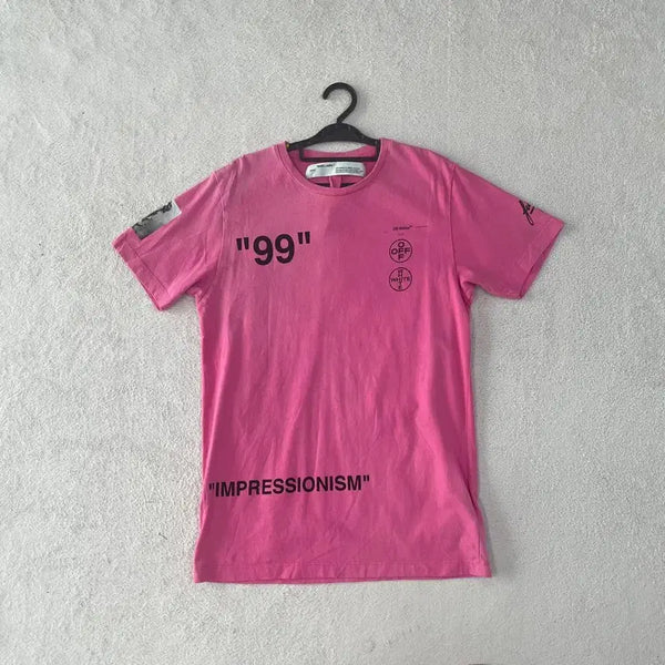 [BUNJANG] Off-White Impressionism Short Sleeve T-Shirt Pink / S 오프화이트 임프레셔니즘 반팔티셔츠 핑크