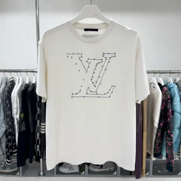 [BUNJANG] Louis Vuitton LV Stitch Print T-Shirt / 루이비통 LV 스티치 프린트앤드 반팔 티셔츠