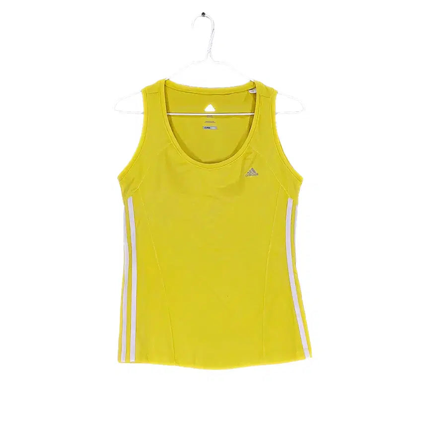 [BUNJANG] Adidas Women's Slim Fit Sleeveless Top Yellow / 아디다스 여성 스포티한 슬림핏 민소매티 90 옐로우 01020