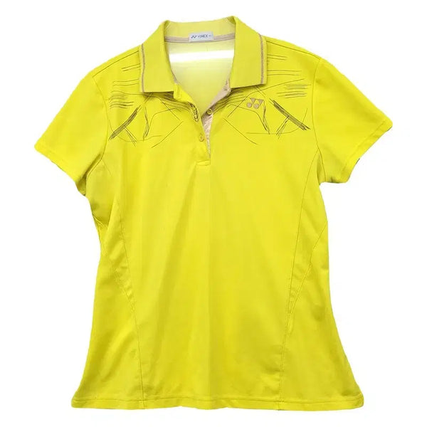 [BUNJANG] Yonex Yellow Functional Short Sleeve Polo Shirt Size 100 / 요넥스 옐로우 기능성 반팔 카라티 100