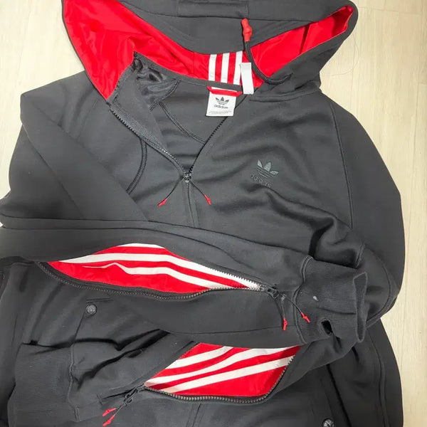 [BUNJANG] Adidas x Ordinary People Black Hoodie Zip-Up Jacket / 아디다스 X ordinary 피플 후드 풀집