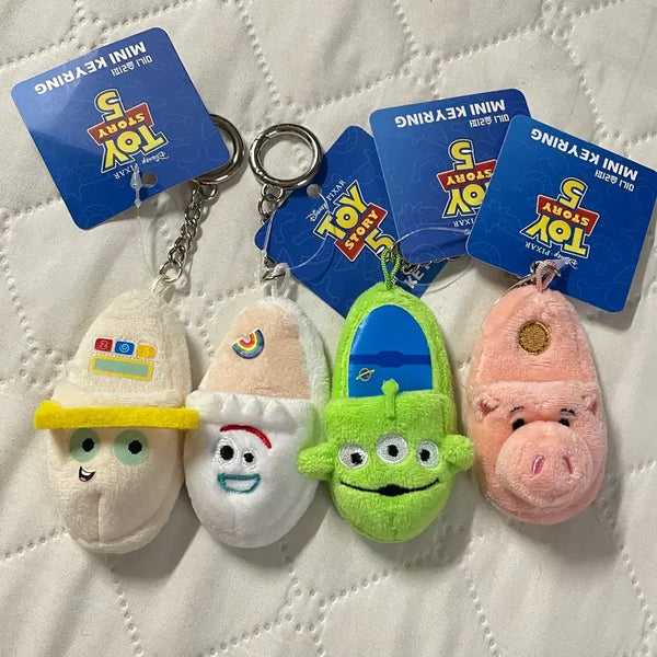 [BUNJANG] Toy Story 5 Mini Slipper Doll Keychain - Smarty Pants/Forky/Alien/Hamm / 토이스토리 5 미니 슬리퍼 인형 키링 - 스마티 팬츠/포키/알린/햄