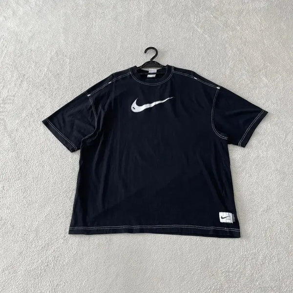 [BUNJANG] Nike Big Swoosh Short Sleeve T-Shirt XL Black / XL 나이키 신형 반팔티셔츠 빅스우시 105