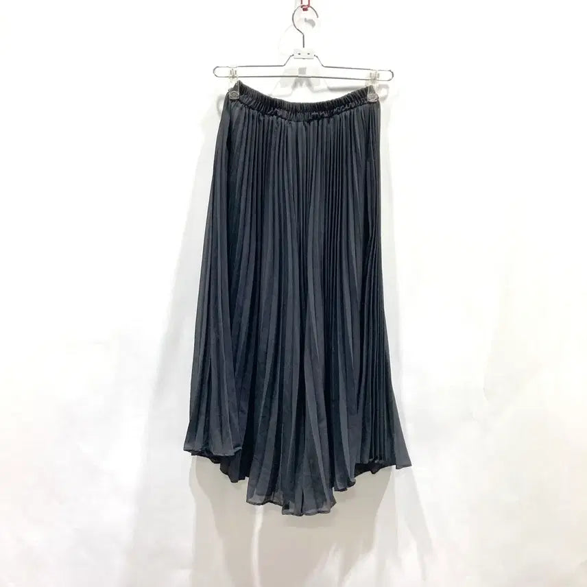 [BUNJANG] Women's Pleated Wide Pants - Black, Free Size / 여성 플리츠 와이드팬츠 블랙 최상 F 영구제 중고장터